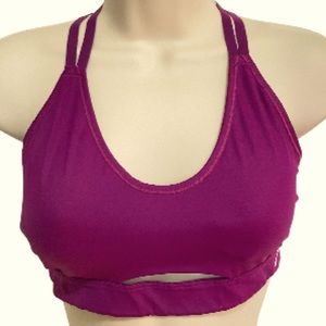BROOKS Sports Exercise Running Racerback Bra Womens Fuschia Medium M D-DD
